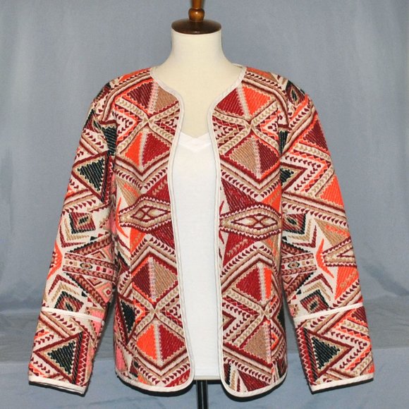 Soho New York & Company Abstract / Aztec Print Blazer. Sz XL - Picture 1 of 14